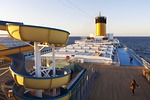 costa crociere, selena no, bright yellow chimneys
