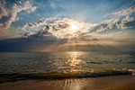 sunset, tropical, sea