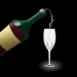 bottle, bottle of wine, glass