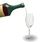 bottle, bottle of wine, glass