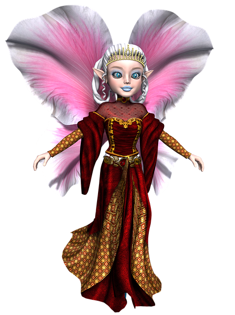 Free fairy girl wings illustration