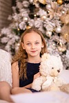girl, toy, bear