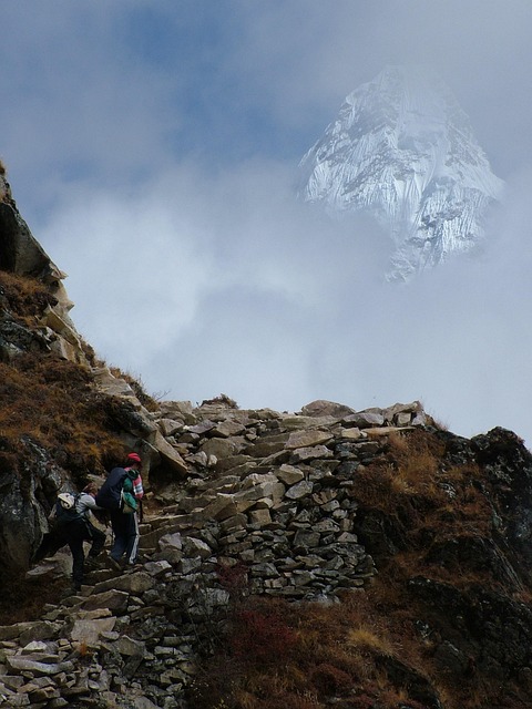 Himalaya, Amadablam, Weg, Gebirge