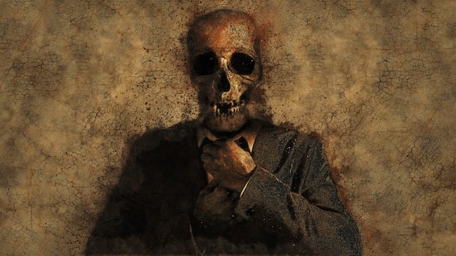 Free man skull background illustration