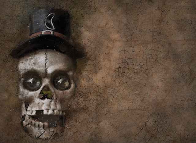 Free skull halloween background illustration