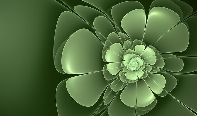 Free fractal flower green illustration