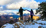 grand canyon winter, girl, grand