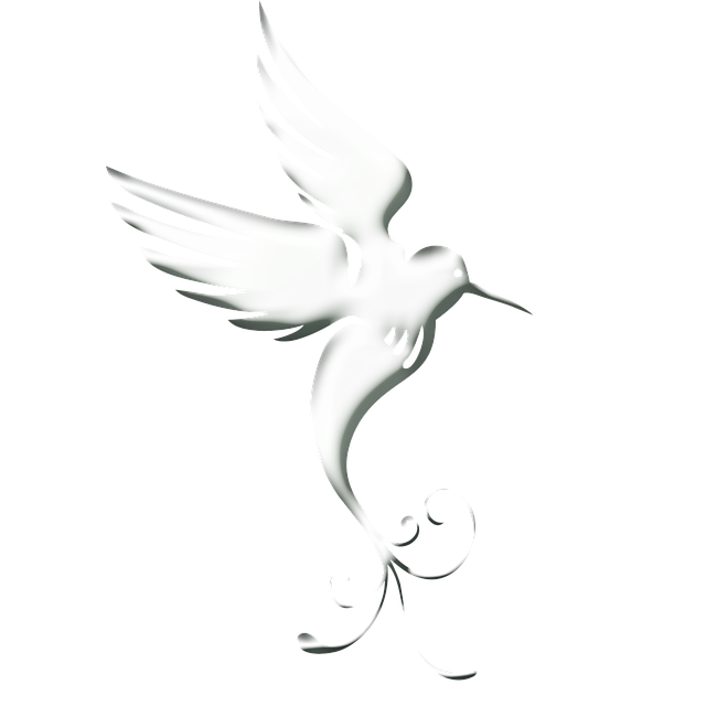 Free bird white satin decorative illustration