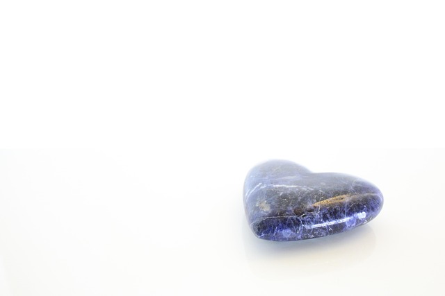 Free Blue Heart Gem Stone Heart photo and picture