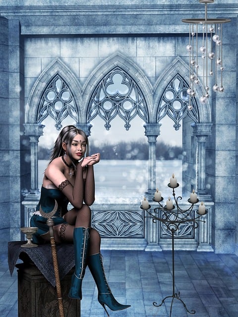 Free winter fantasy surreal illustration