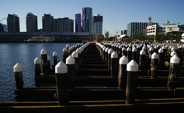 Stad, Dokken, Skyline, Melbourne