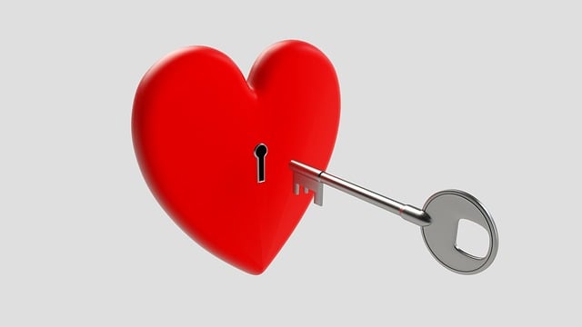 Free key heart love illustration
