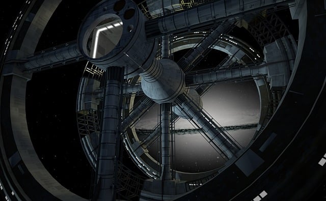 Free space station universe travel illustration