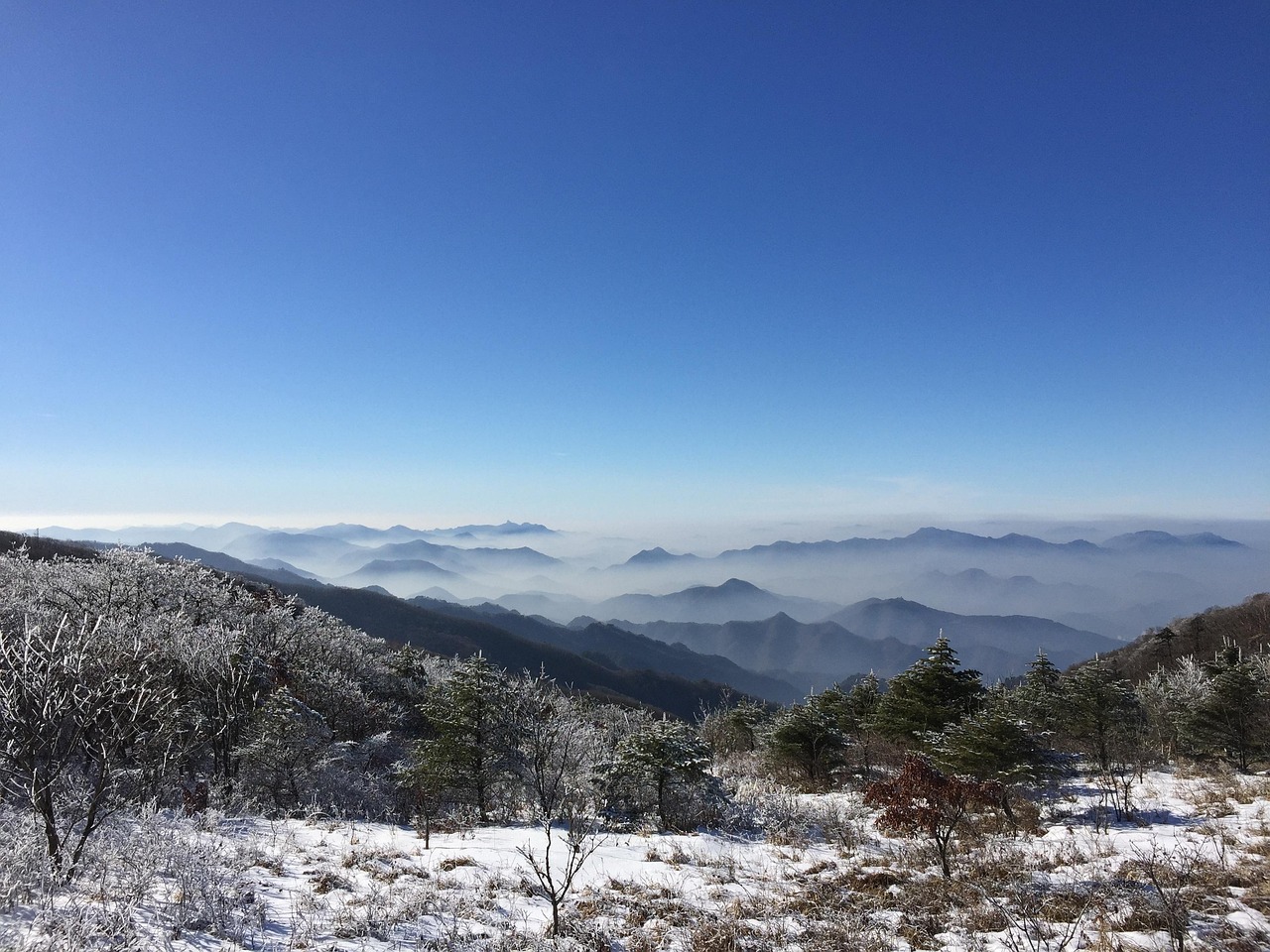 소백산 겨울산 - Pixabay의 무료 사진