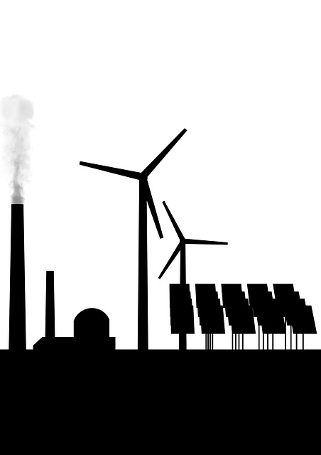 Free energy electricity power plant illustration