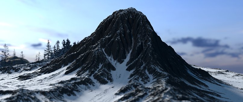 Montaña, Nevada, Paisaje, Naturaleza