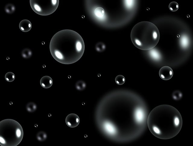 Free bubbles nature black illustration