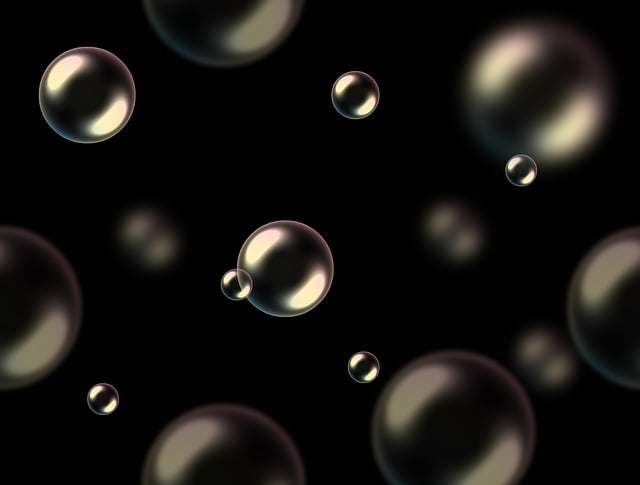 Free bubbles black layer illustration
