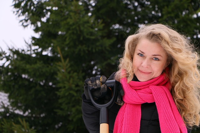 Free Young Woman Christmas Tree photo and picture