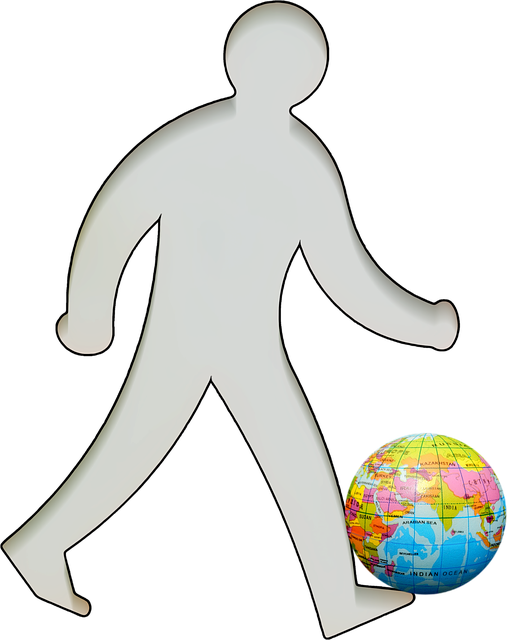 Free man walking person illustration