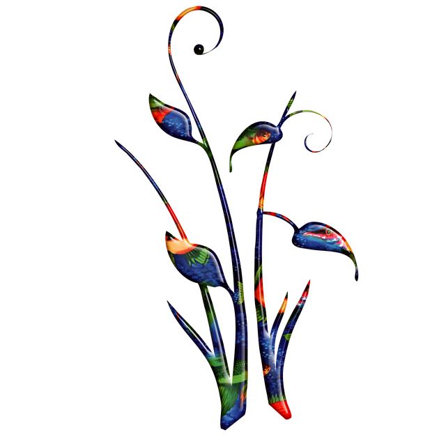 Free flora abstract scrolls batik design multi color illustration