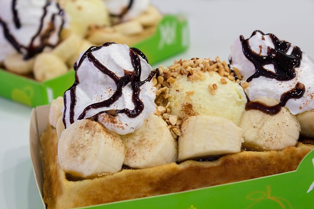 Free Food Banana Waffles photo and picture