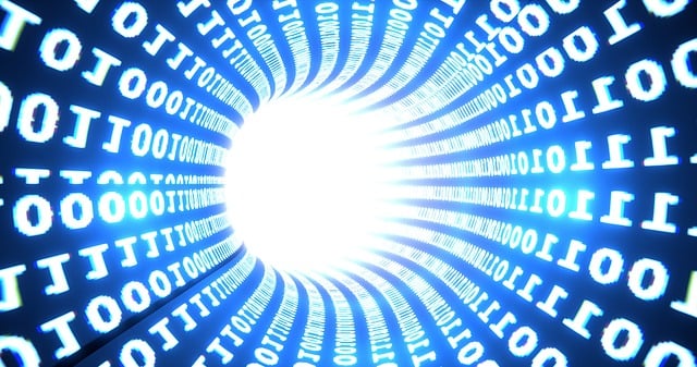 Free binary tunnel blue illustration