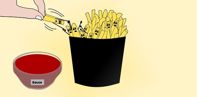 Free eat of fries illustration