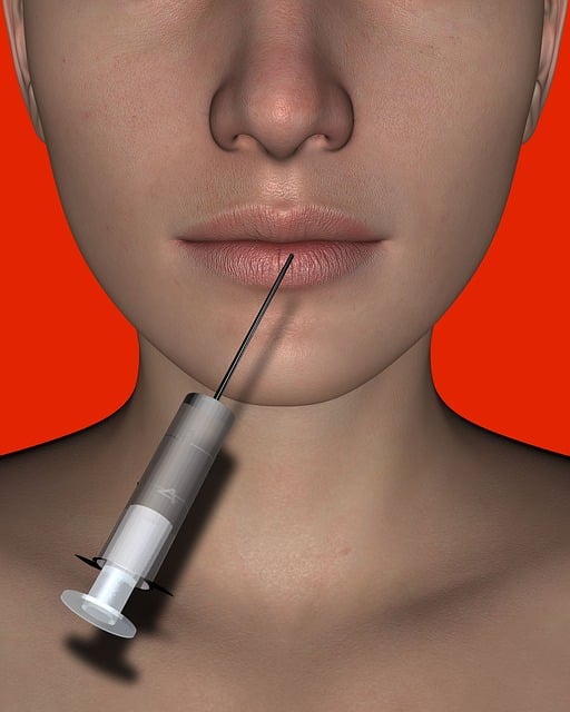 Free lips injection face illustration