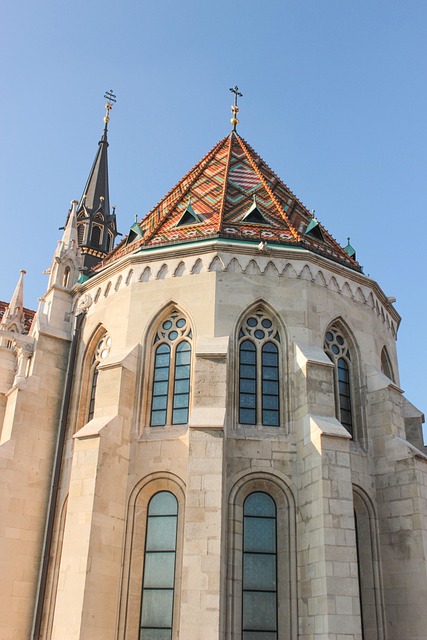 Katedral, Kirke, Budapest, Vindue, Tag