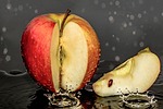 apple, piece of apple, cut