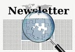 newsletter, magnifying glass, increase