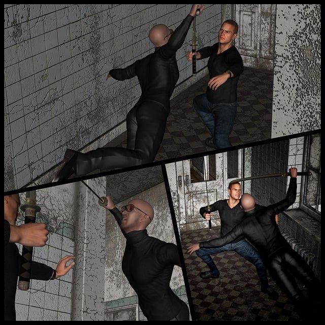 Free collage battle action illustration