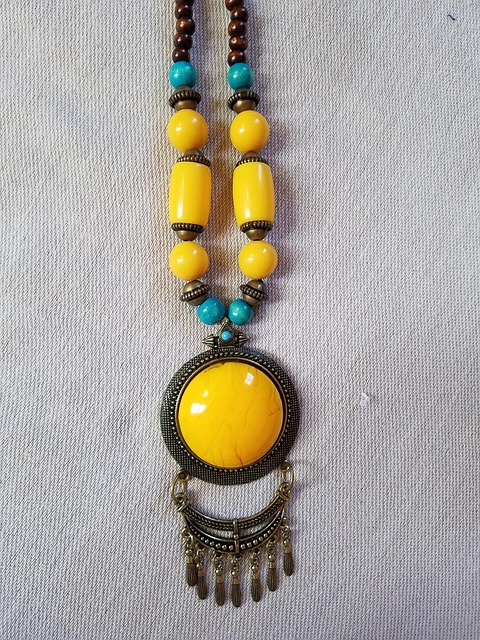 Blue And Brown Necklace