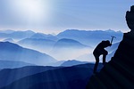 climbing to the top, mountaineering, success