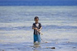 boy, fishing, halmahera