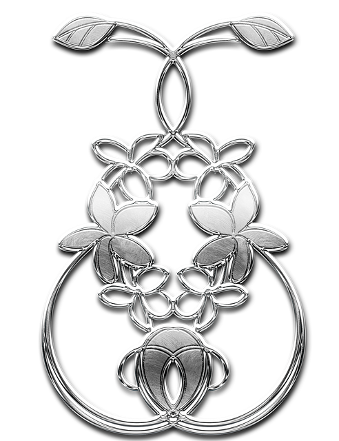 Brosche, Metall, Silber, Anhänger