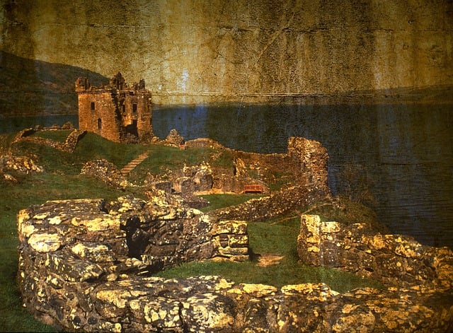 Free background castle ruins illustration