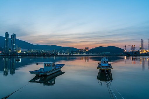 Geoje, Natureza, Coréia, Pôr Do Sol