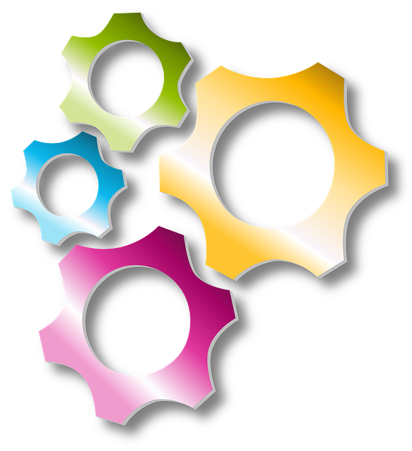 Free gears machine thinking vector