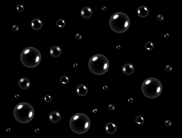 Free bubbles black background illustration