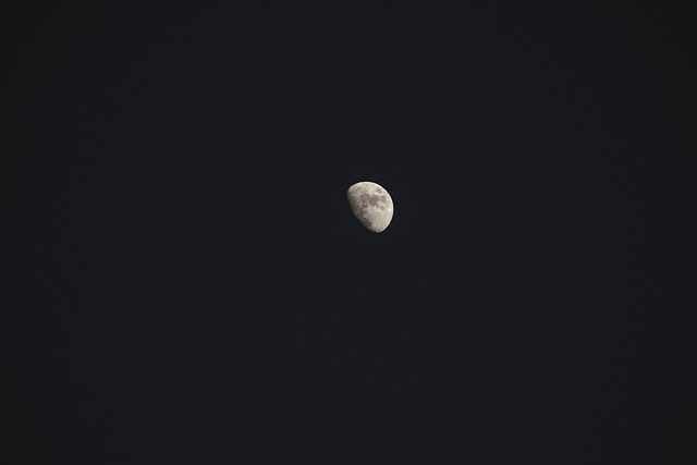 Mond, Nacht, Schwarz, Himmel, Mondlicht