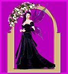 fairy, beautiful, floral on gold arch