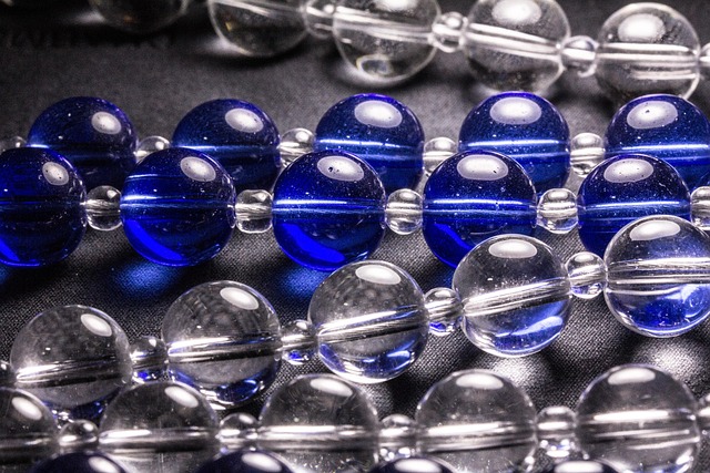 Blau, Glas, Perlen, Schnur, Klar