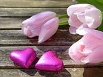 heart, pink, chocolate