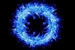 ring of fire, circle, blue