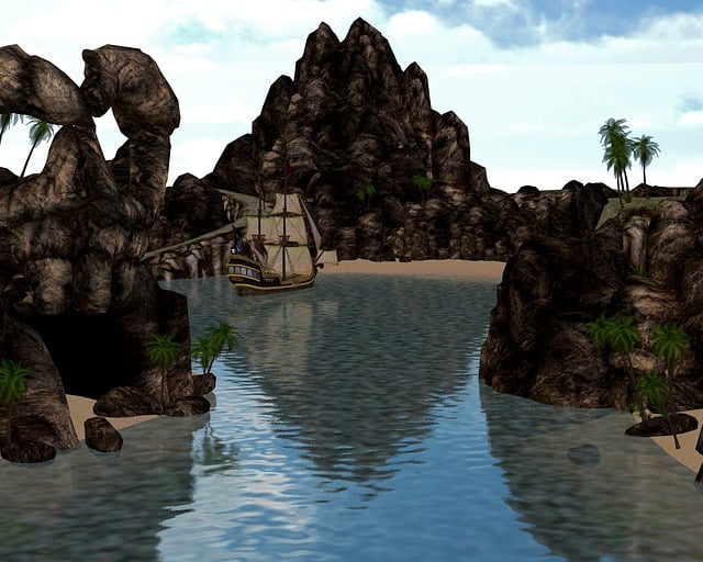 Free pirate pirate village swashbuckler illustration