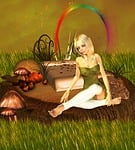 fairy fae, pretty elf, bed time