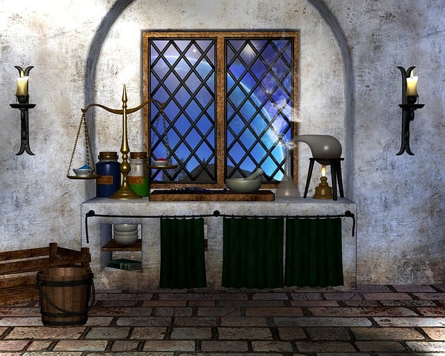 Free alchemy wizards magic illustration