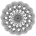 flowers, mandala, hand